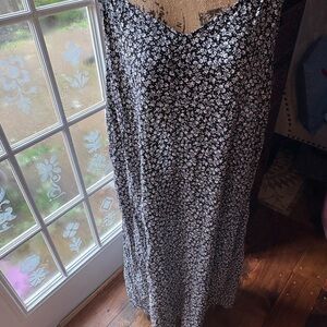Old Navy Black and White Floral Maxi Dress